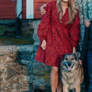 Vineyard Vines Watercolor Wildflowers Tiered Dress